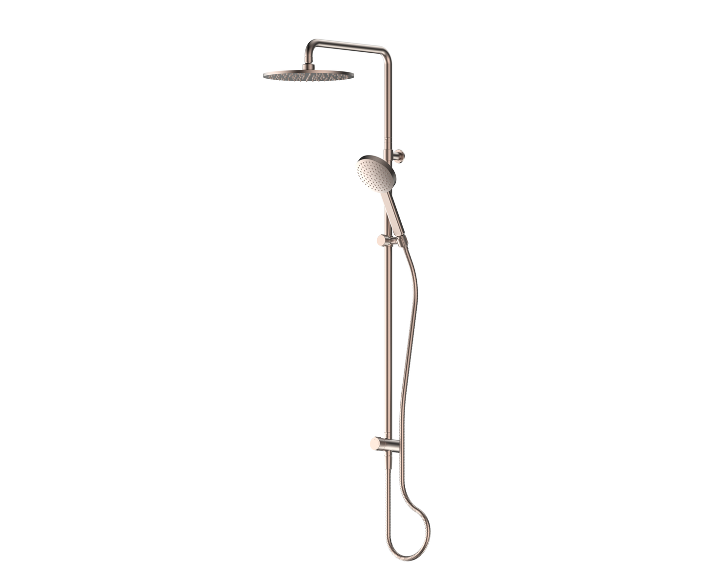 Lavish Brass Twin Rail Shower - Pvd Brushed Bronze