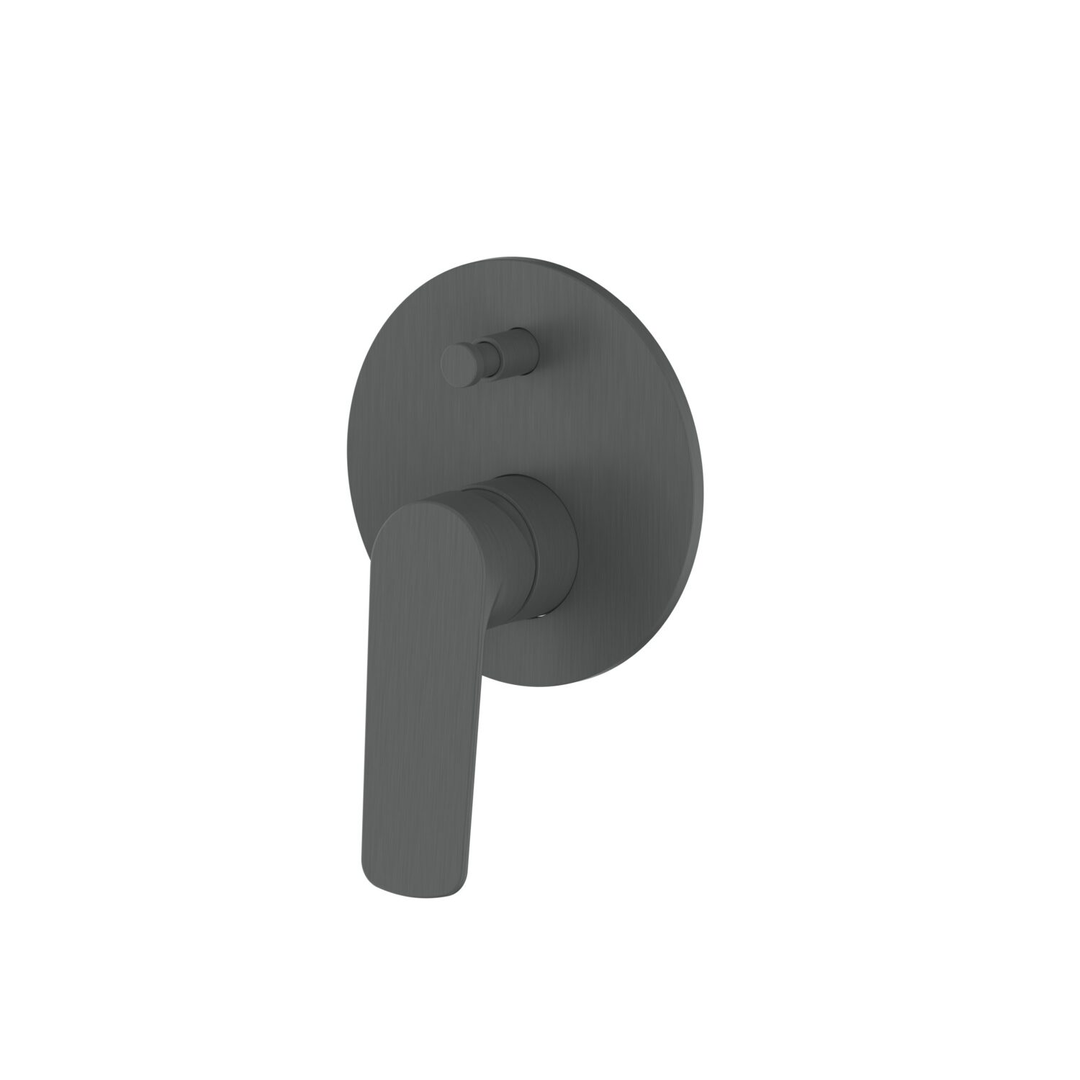 Greens Novi Shower Mixer W/Div Pvd Gun Metal