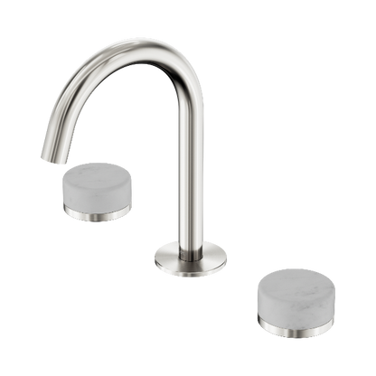 Nero Serenity Basin Set Arc Spout With Carrara Handle