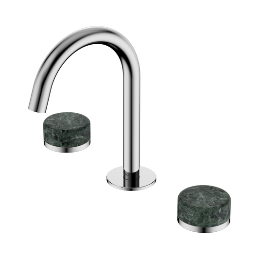 Serenity Basin Set Arc Spout With Verde Alpi Handle Chrome