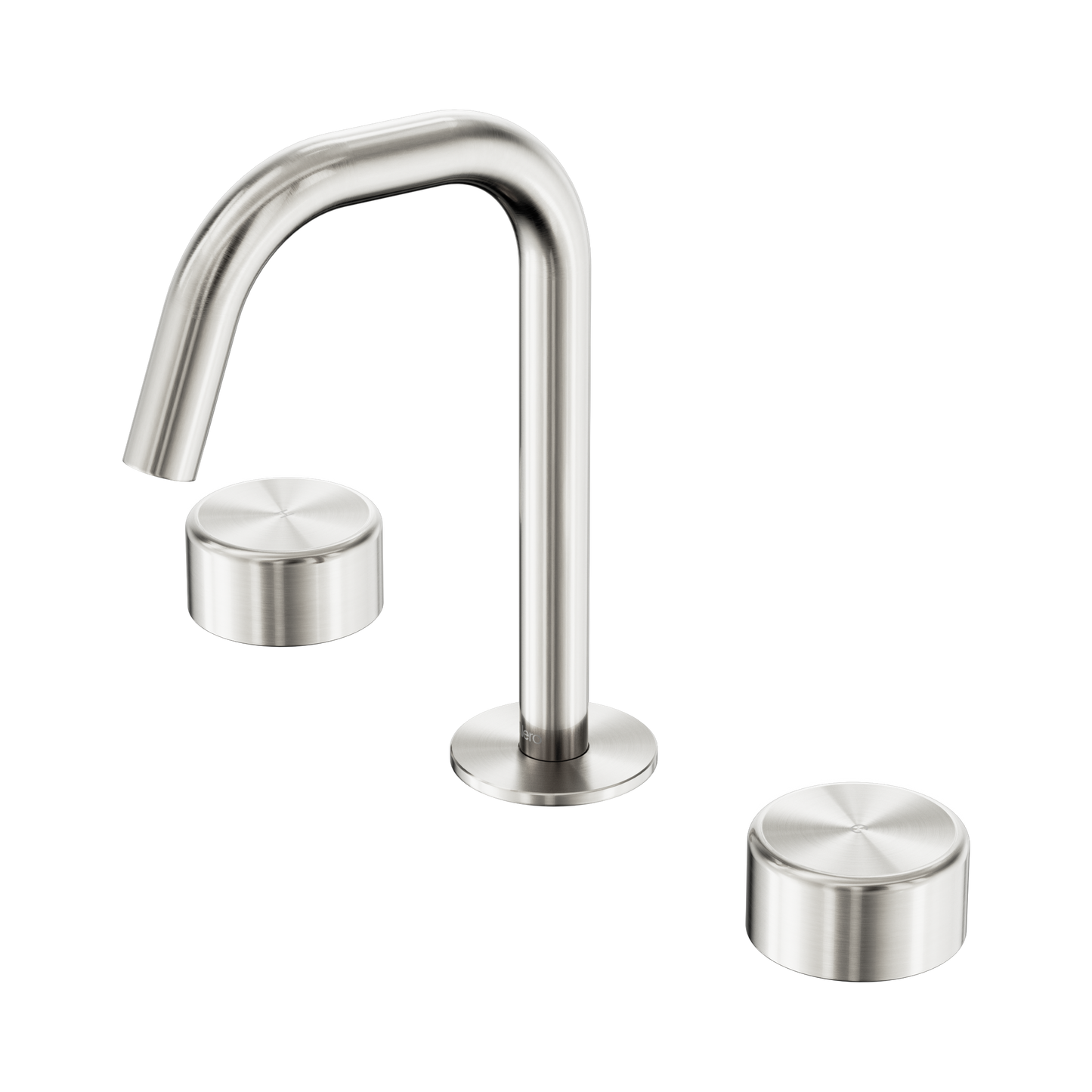 Serenity Basin Set Edge Spout With Metal Handle Brushed Nickel