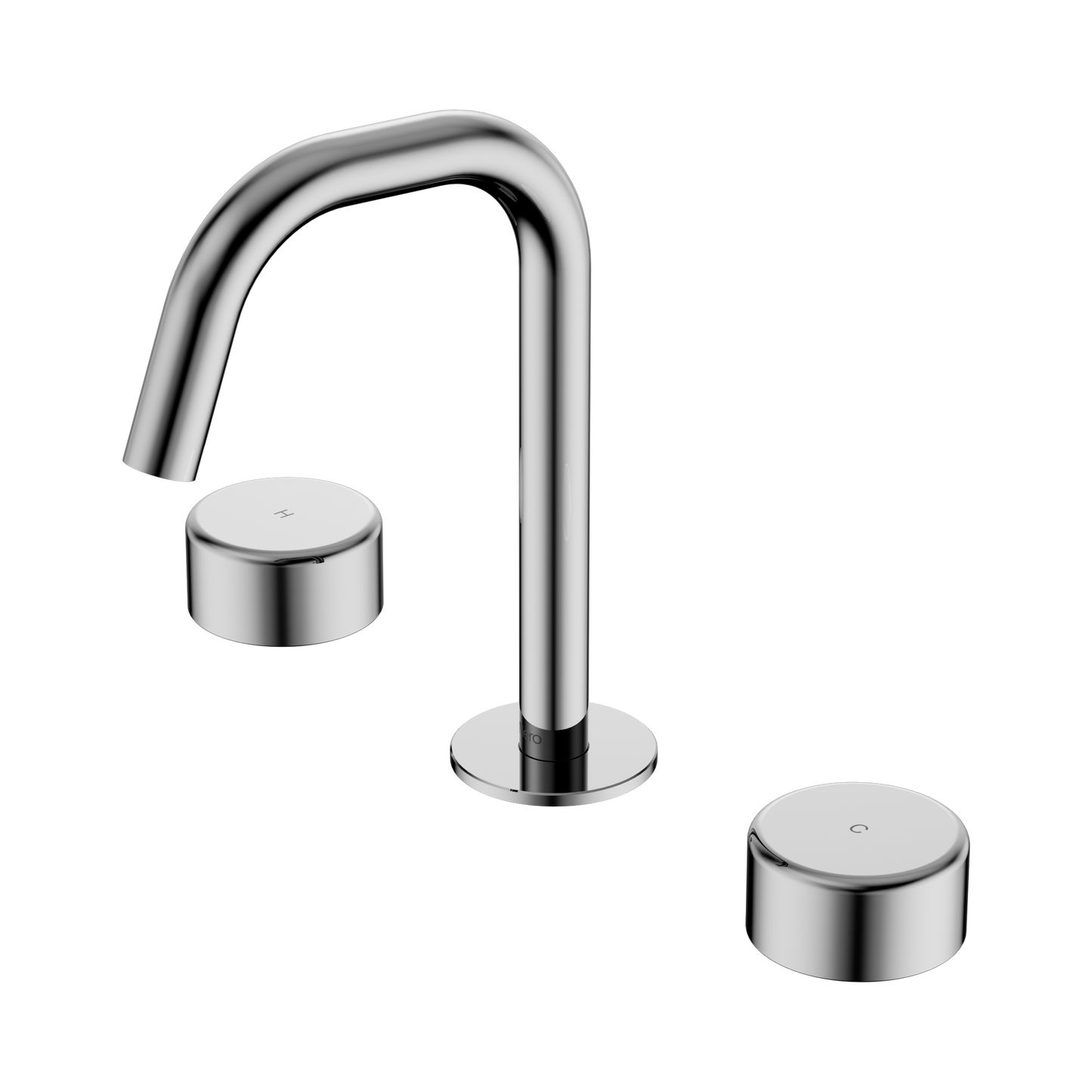 Serenity Basin Set Edge Spout With Metal Handle Chrome