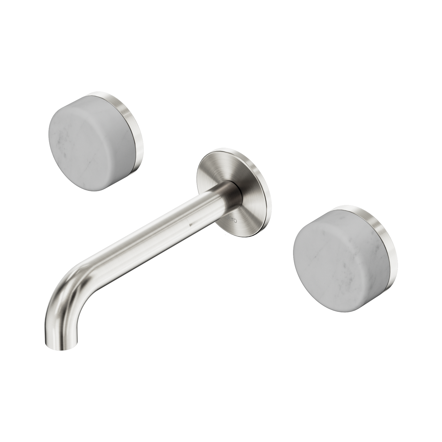 Serenity Wall Basin Set 160mm Spout With Carrara Handle Brushed Nickel