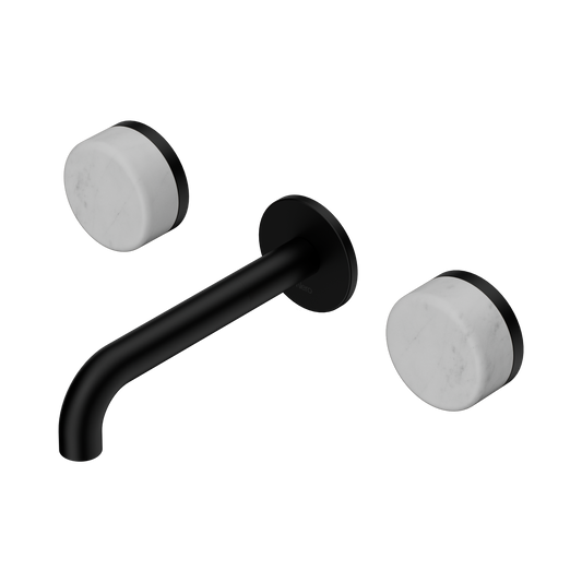 Serenity Wall Basin Set 160mm Spout With Carrara Handle Matte Black