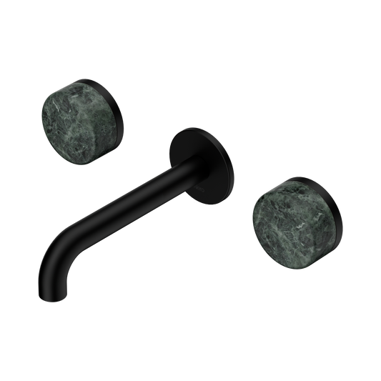 Serenity Wall Basin Set 160mm Spout With Verde Alpi Handle Matte Black