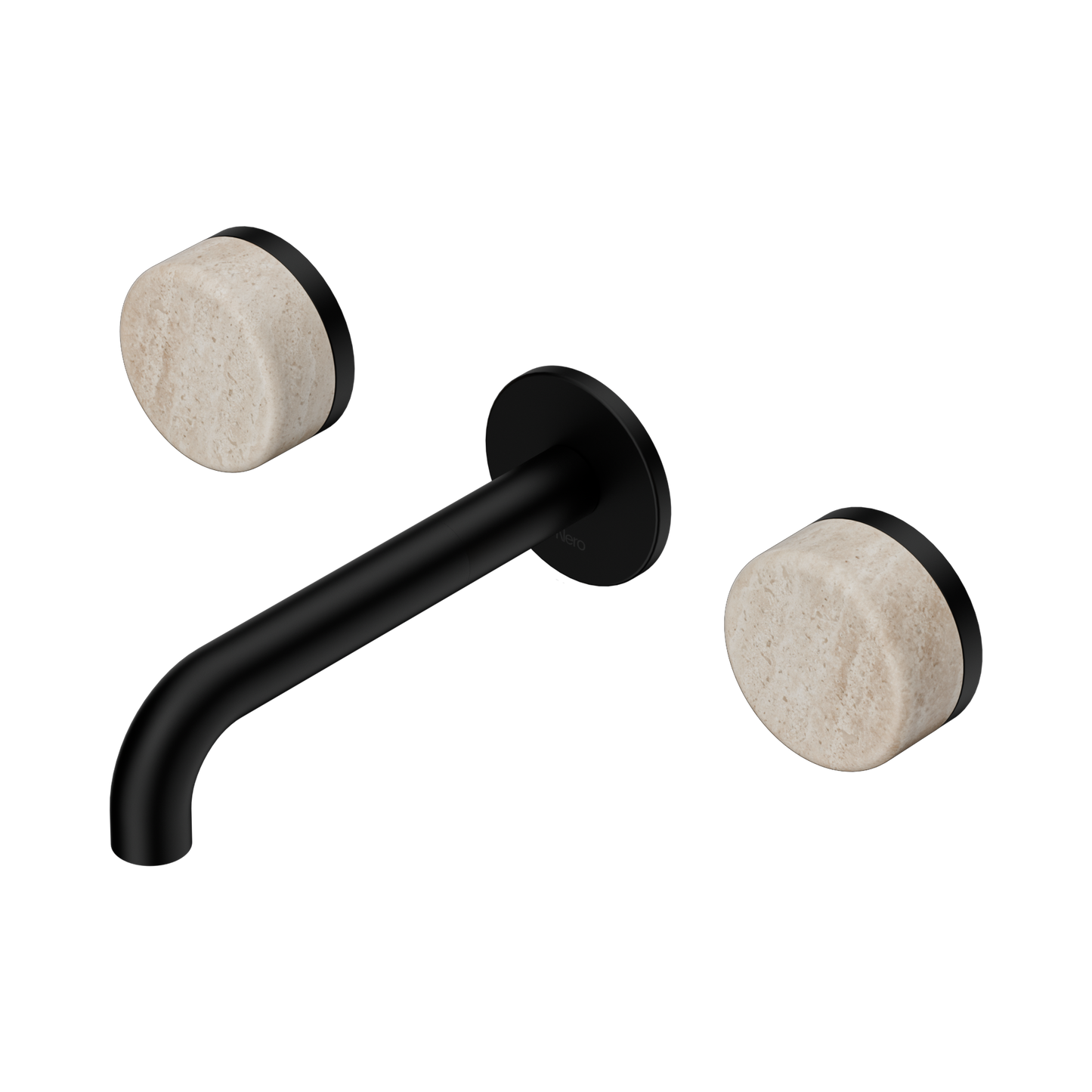 Nero Serenity 24D037MB Wall Basin Set 160mm Spout With Rome Travertine Handle  5 Star / 5LPM