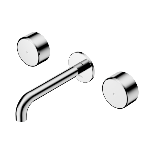Serenity Wall Basin Set 160mm Spout With Metal Handle Chrome