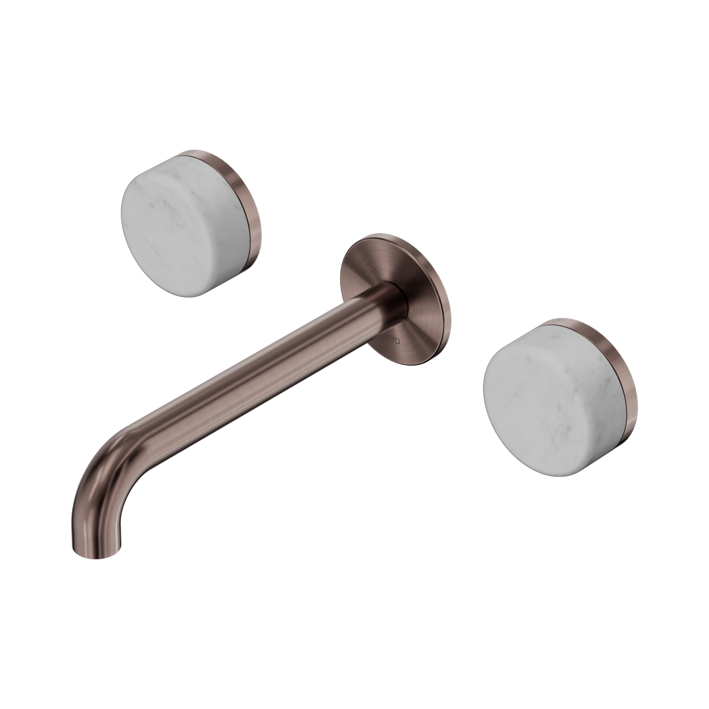 Serenity Wall Basin Set 185mm Spout With Carrara Handle Brushed Bronze