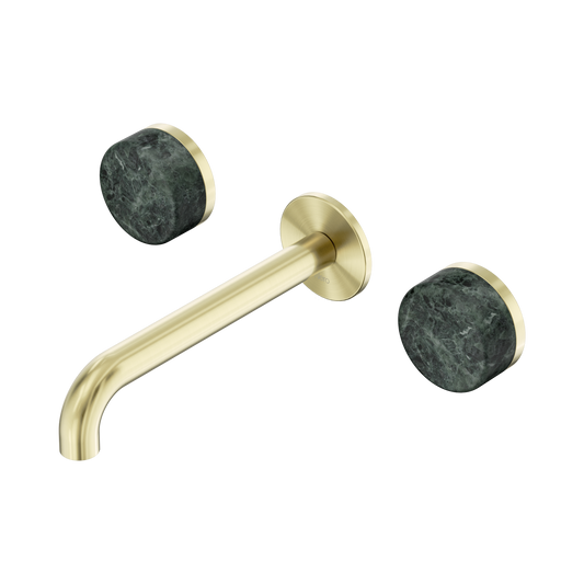 Nero Serenity 24D042BG Wall Basin Set 185mm Spout With Verde Alpi Handle Brushed  5 Star / 5LPM