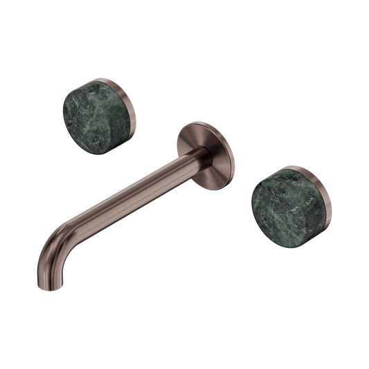 Nero Serenity 24D042BZ Wall Basin Set 185mm Spout With Verde Alpi Handle  5 Star / 5LPM