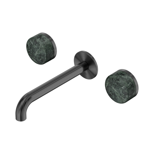 Nero Serenity 24D042GM Wall Basin Set 185mm Spout With Verde Alpi Handle Gun Metal 5 Star / 5LPM