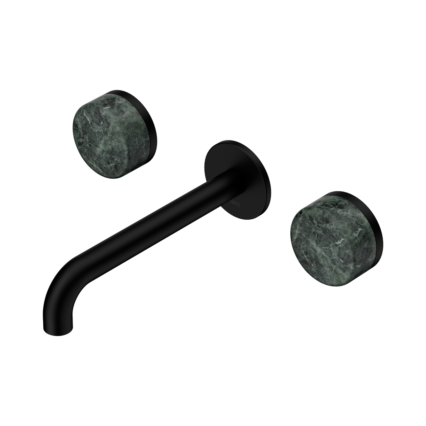 Serenity Wall Basin Set 185mm Spout With Verde Alpi Handle Matte Black