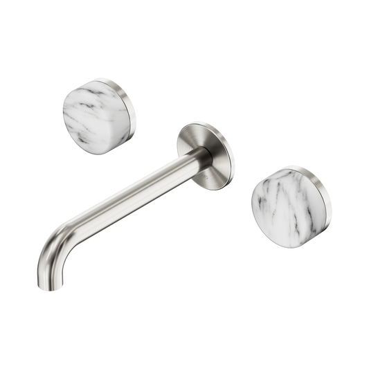 Nero Serenity 24D044BN Wall Basin Set 185mm Spout With Arabescato Corchia Handle  5 Star / 5LPM