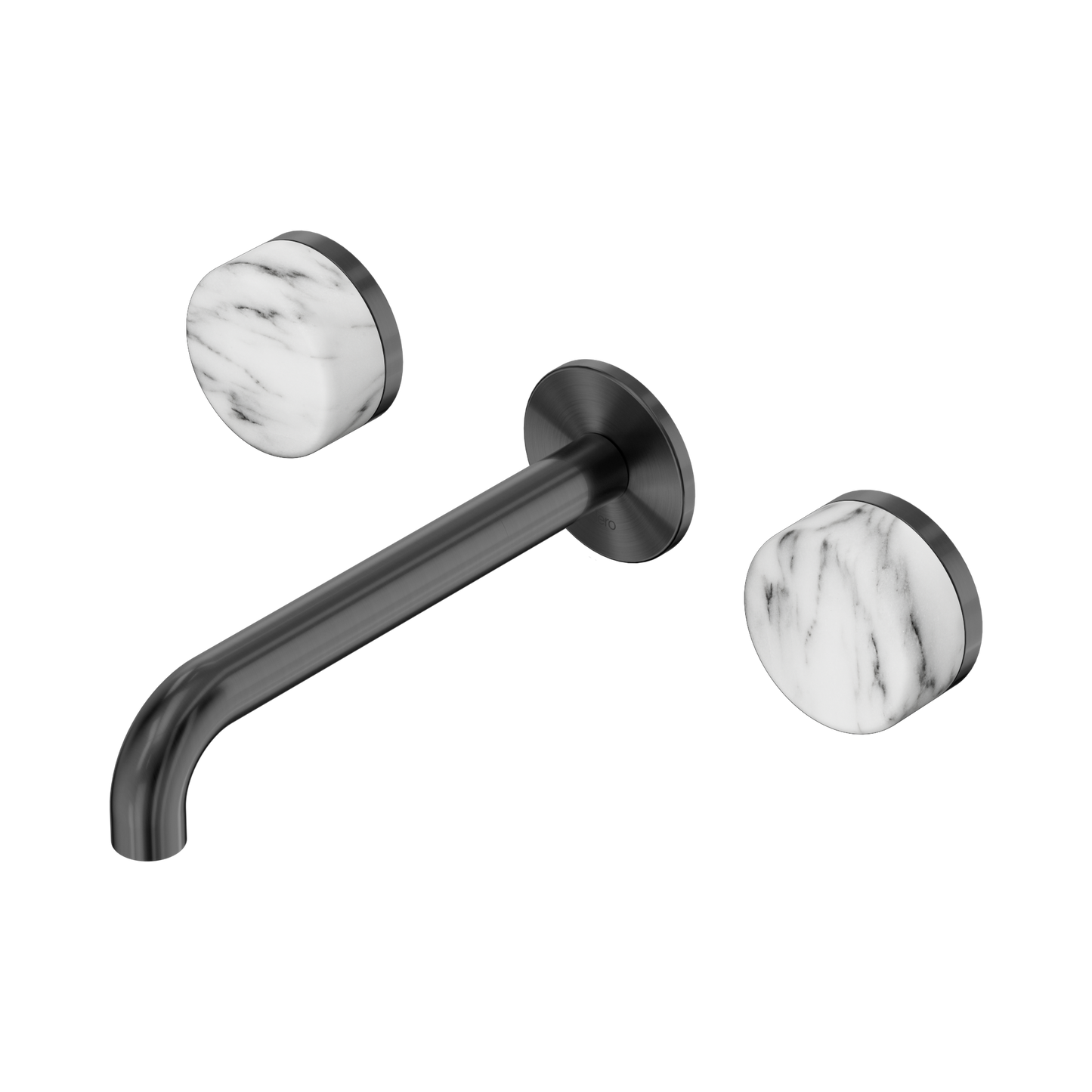 Nero Serenity 24D044GM Wall Basin Set 185mm Spout With Arabescato Corchia Handle Gun Metal 5 Star / 5LPM