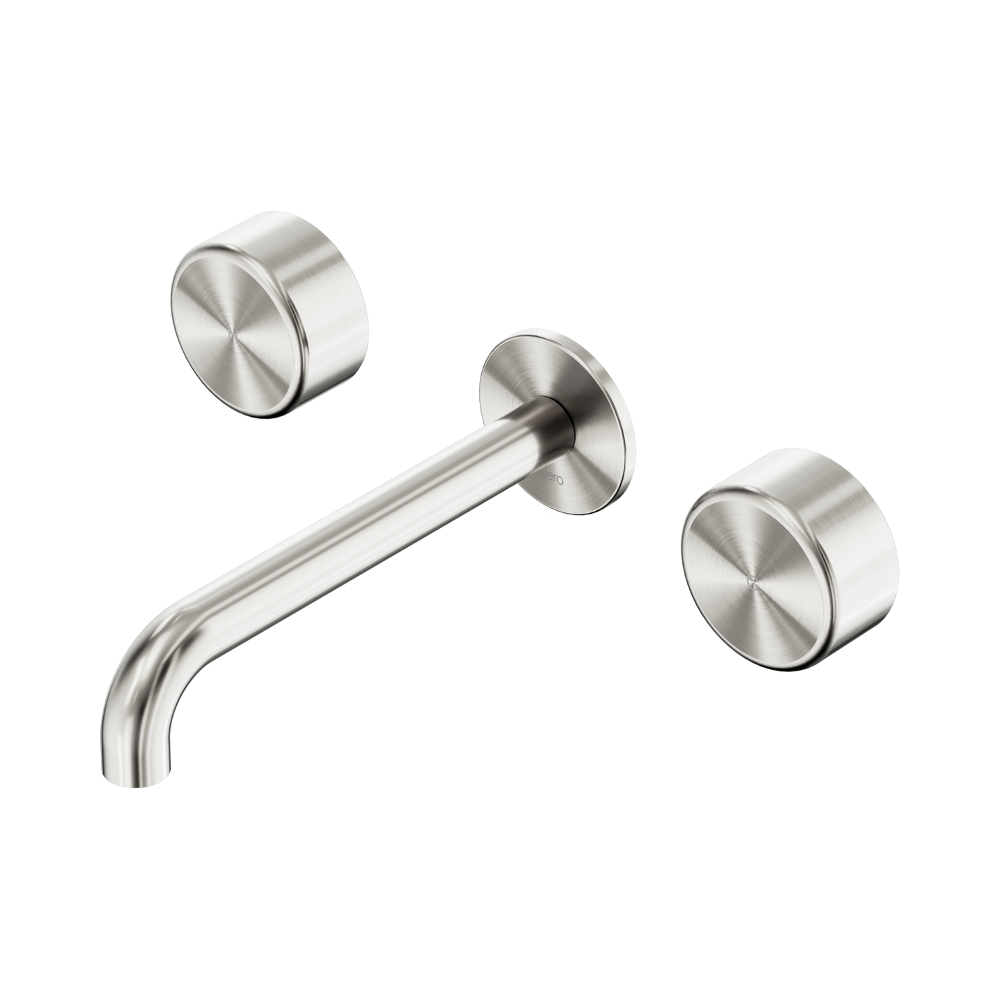 Serenity Wall Basin Set 185mm Spout With Metal Handle Brushed Nickel