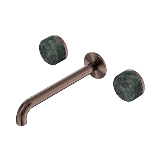 Nero Serenity 24D048BZ Wall Basin Set 220mm Spout With Verde Alpi Handle  5 Star / 5LPM