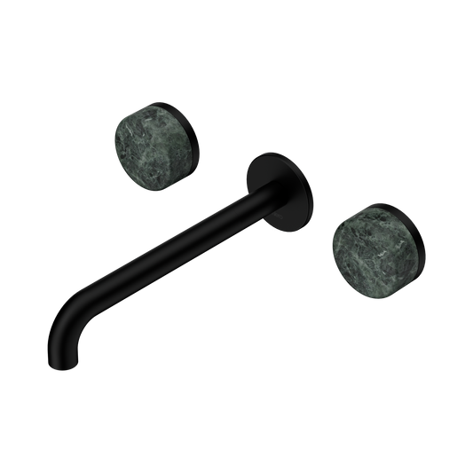 Nero Serenity 24D048MB Wall Basin Set 220mm Spout With Verde Alpi Handle  5 Star / 5LPM