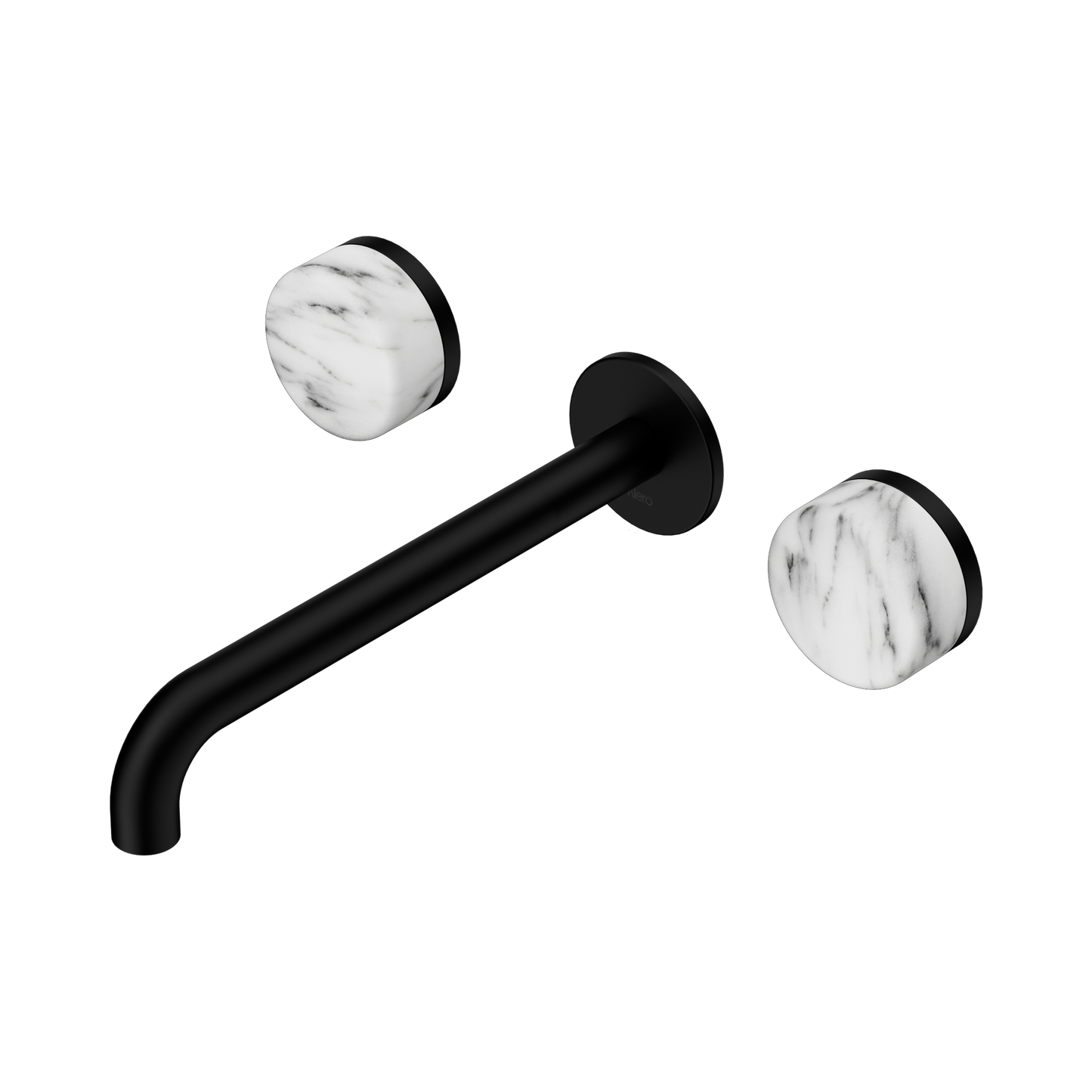 Nero Serenity 24D050MB Wall Basin Set 220mm Spout With Arabescato Corchia Handle  5 Star / 5LPM