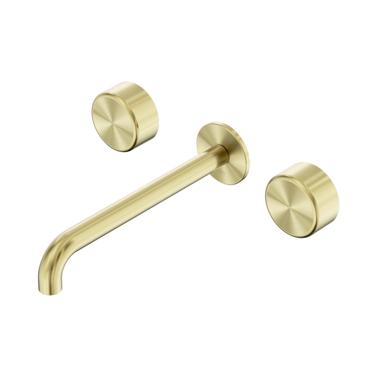 Nero Serenity 24D052BG Wall Basin Set 220mm Spout With Metal Handle Brushed  5 Star / 5LPM