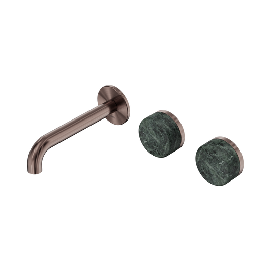 Nero Serenity 24D054BZ Wall Basin Set 160mm Offset Spout With Verde Alpi Handle  5 Star / 5LPM