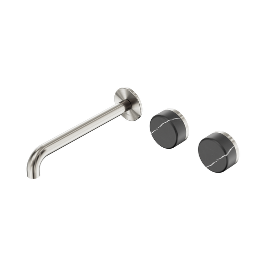 Nero Serenity 24D065BN Wall Basin Set 220mm Offset Spout With Carrara Handle  5 Star / 5LPM