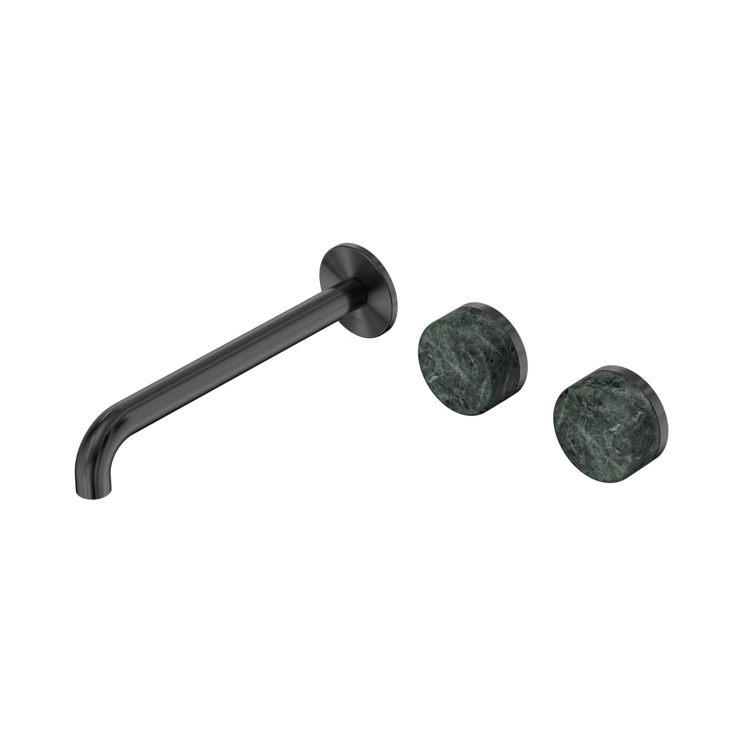 Nero Serenity 24D066GM Wall Basin Set 220mm Offset Spout With Verde Alpi Handle Gun Metal 5 Star / 5LPM