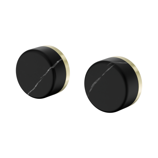 Serenity Wall Top Assembly With Marquina Black Handle Brushed Gold