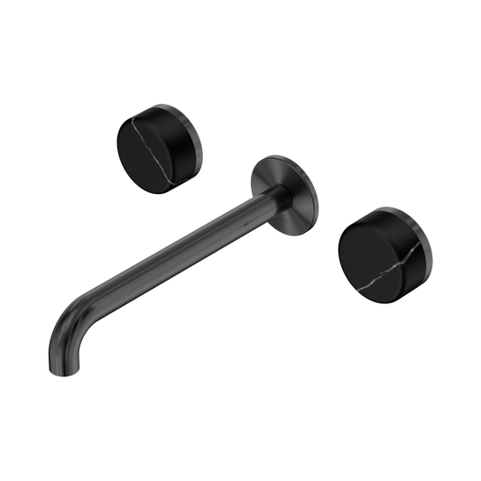 Nero Serenity 24D123GM Wall Basin Set 220mm Spout With Marquina  Handle Gun Metal 5 Star / 5LPM