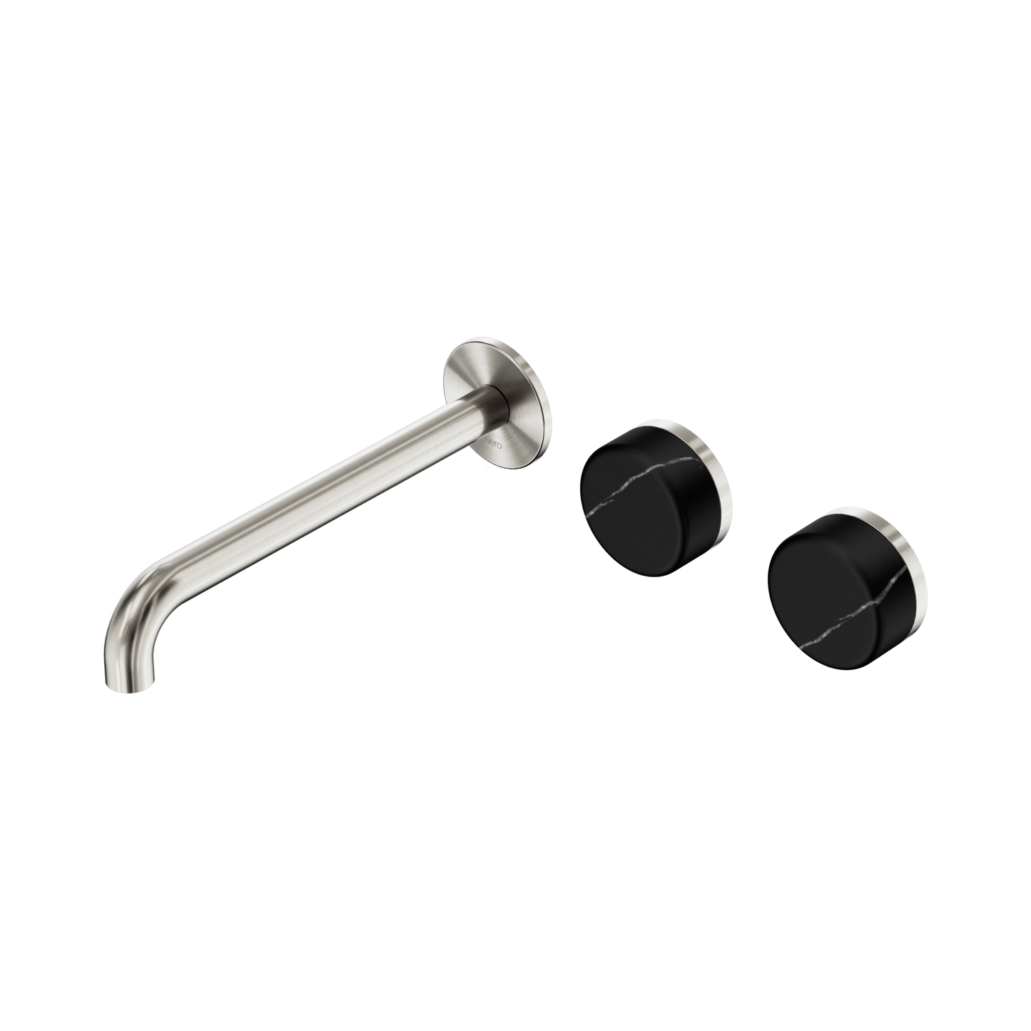 Nero Serenity 24D126BN Wall Basin Set 220mm Offset Spout With Marquina  Handle  5 Star / 5LPM