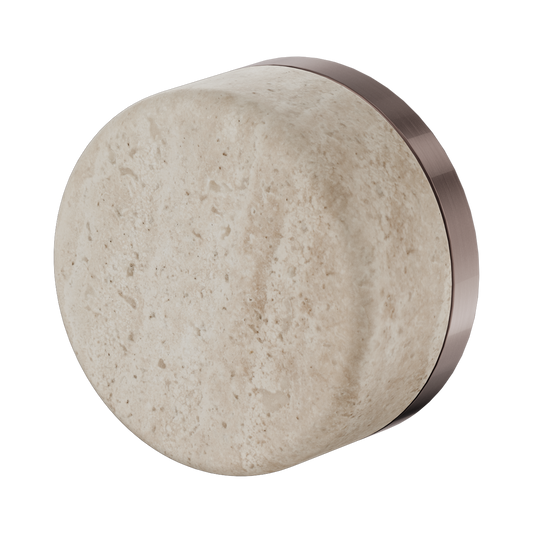 Nero Serenity Progressive Shower Mixer With Rome Travertine Handle