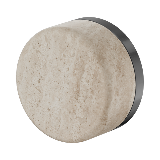 Nero Serenity Progressive Shower Mixer With Rome Travertine Handle Gun Metal