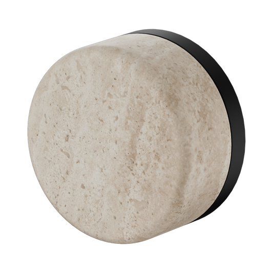 Serenity Progressive Shower Mixer With Rome Travertine Handle Matte Black