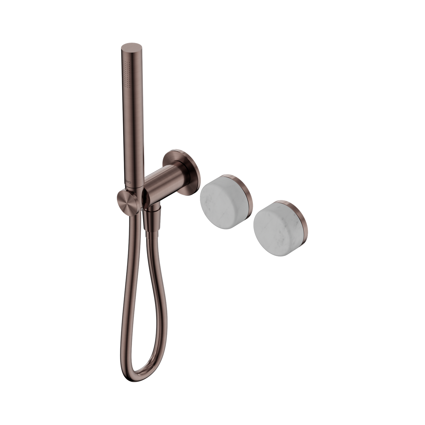 Serenity Progressive Shower System With Carrara Handle And Slim Shower Brushed Bronze