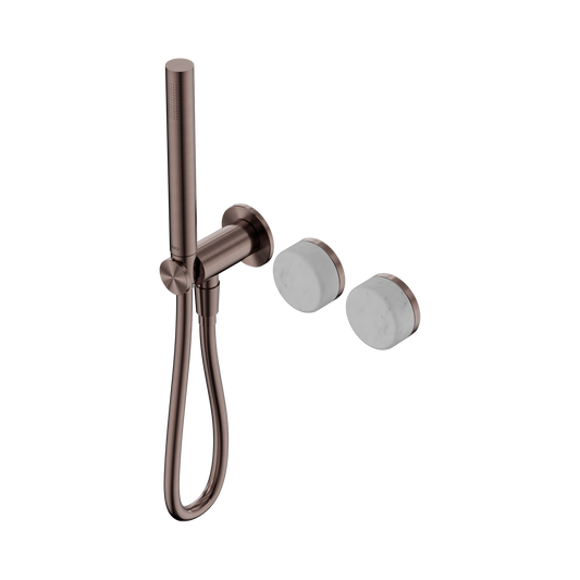 Serenity Progressive Shower System With Carrara Handle And Slim Shower Brushed Bronze