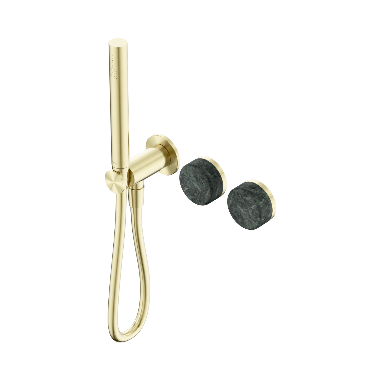 Serenity Progressive Shower System With Verde Alpi Handle And Slim Shower Brushed Gold
