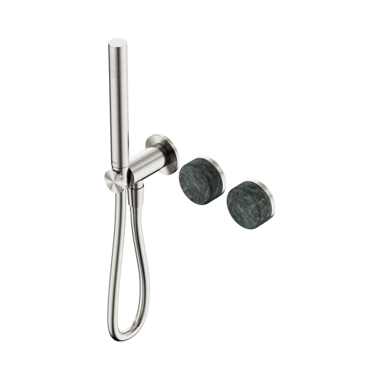 Serenity Progressive Shower System With Verde Alpi Handle And Slim Shower Brushed Nickel
