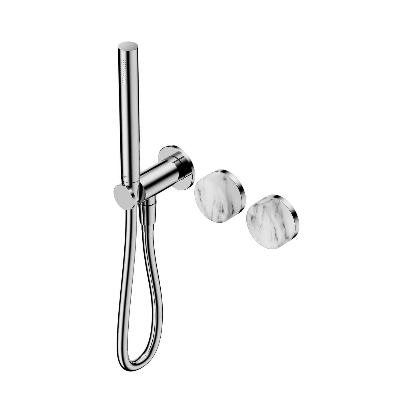 Serenity Progressive Shower System With Arabescato Corchia Handle And Slim Shower Chrome