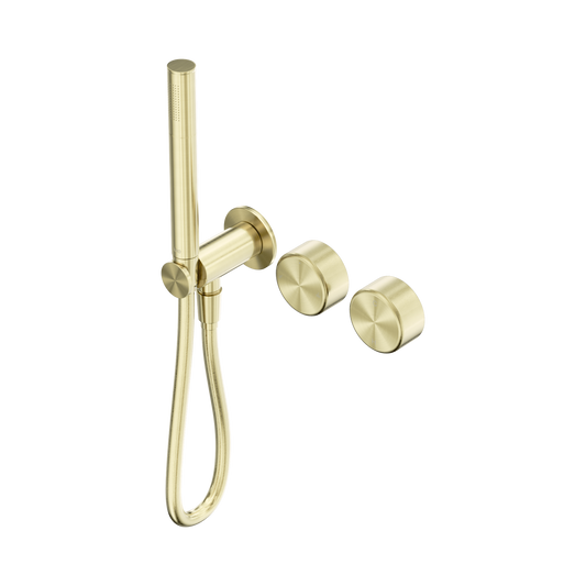 Serenity Progressive Shower System With Metal Handle And Slim Shower Brushed Gold