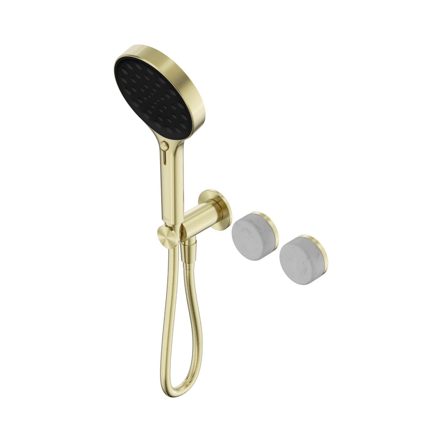 Serenity Progressive Shower System With Carrara Handle And Serenity Hand Shower Brushed Gold