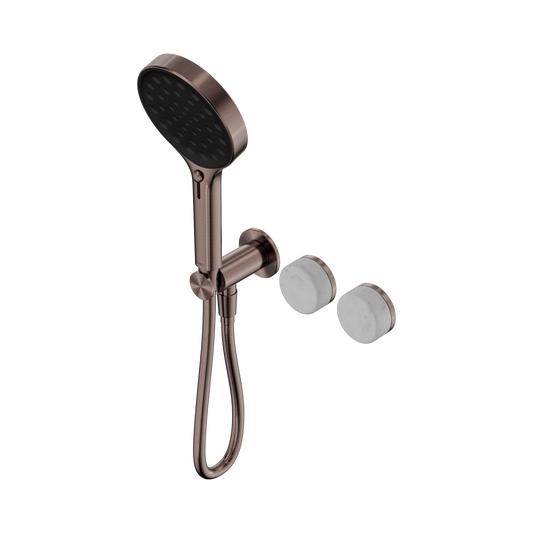 Serenity Progressive Shower System With Carrara Handle And Serenity Hand Shower Brushed Bronze