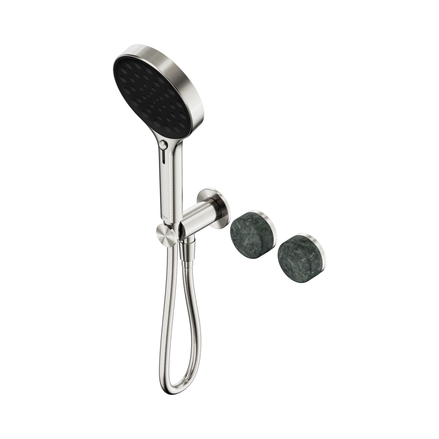 Serenity Progressive Shower System With Verde Alpi Handle And Serenity Hand Shower Brushed Nickel