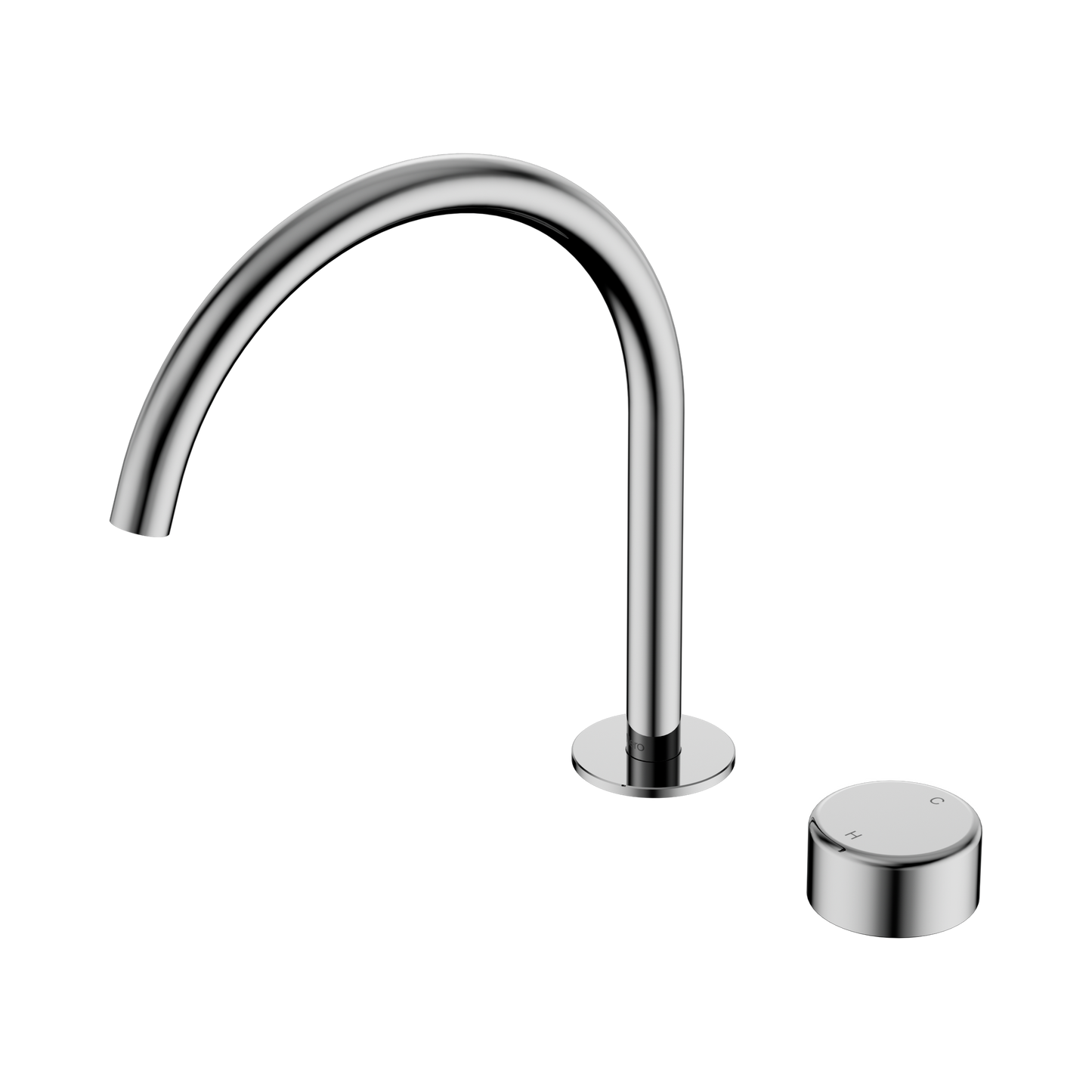 Serenity Progressive Bath/Kitchen Mixer Arc Spout With Metal Handle Chrome