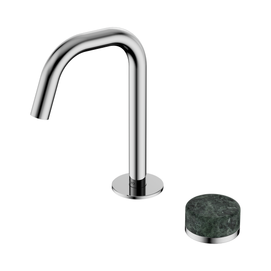 Serenity Progressive Basin Mixer Edge Spout With Verde Alpi Handle Chrome