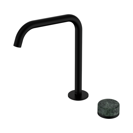 Serenity Progressive Bath/Kitchen Mixer Edge Spout With Verde Alpi Handle Matte Black