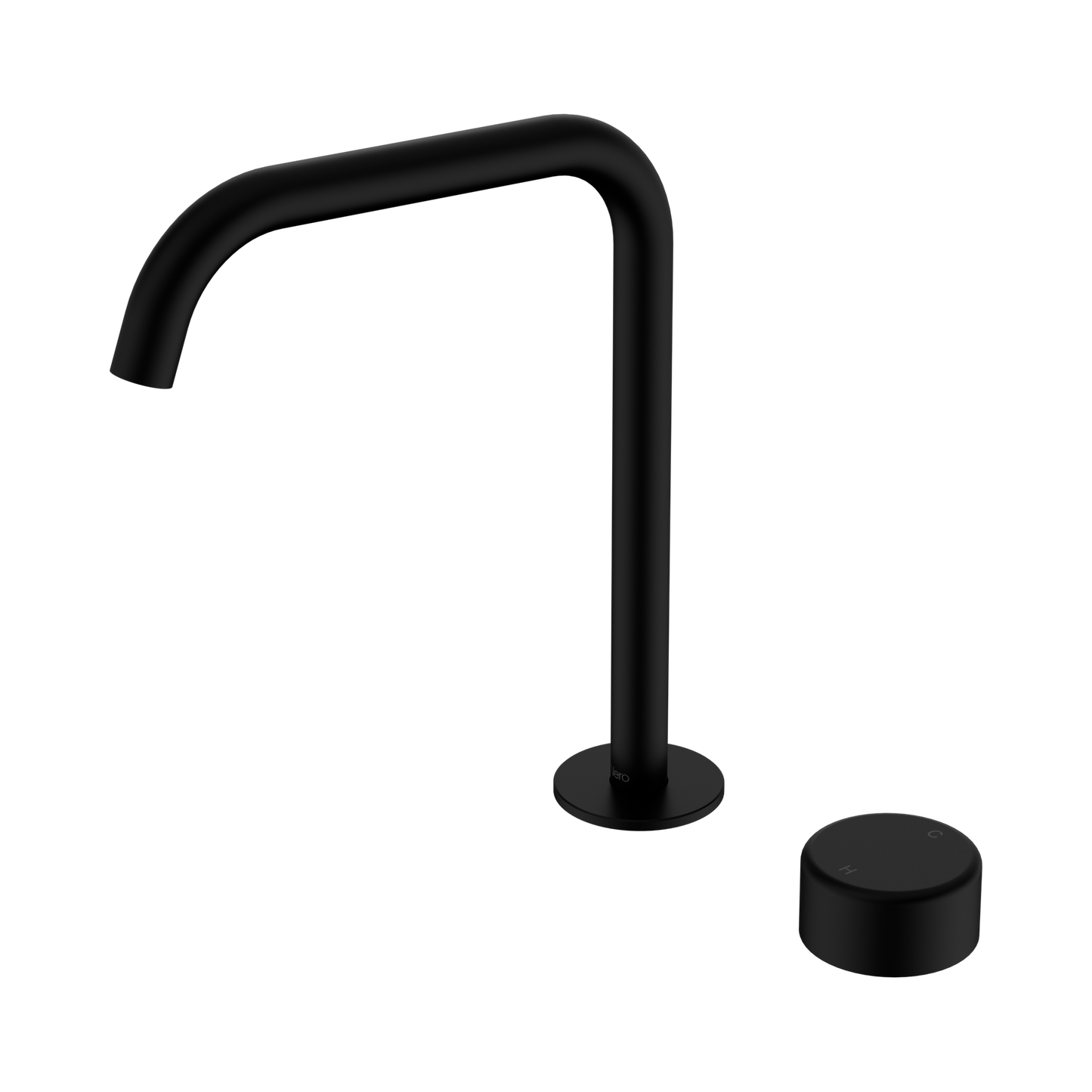 Serenity Progressive Bath/Kitchen Mixer Edge Spout With Metal Handle Matte Black