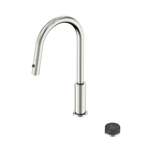 Serenity Progressive Pull Out kitchen Set With Verde Alpi Handle Brushed Nickel