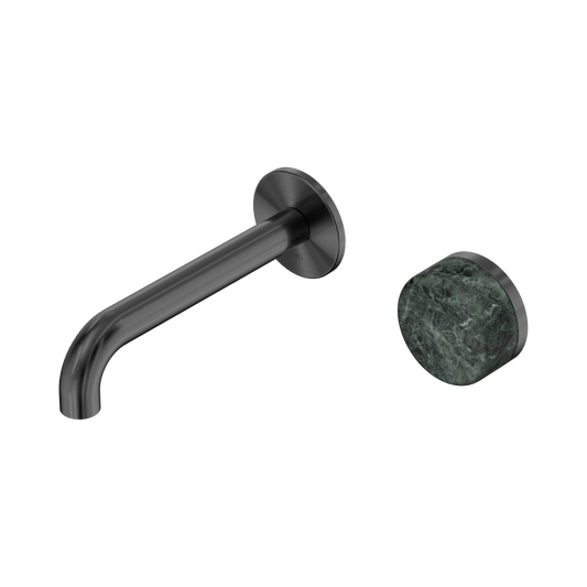 Nero Serenity 24E062GM Progressive Wall Basin Mixer 160mm Spout With Verde Alpi Handle Gun Metal 5 Star / 5LPM