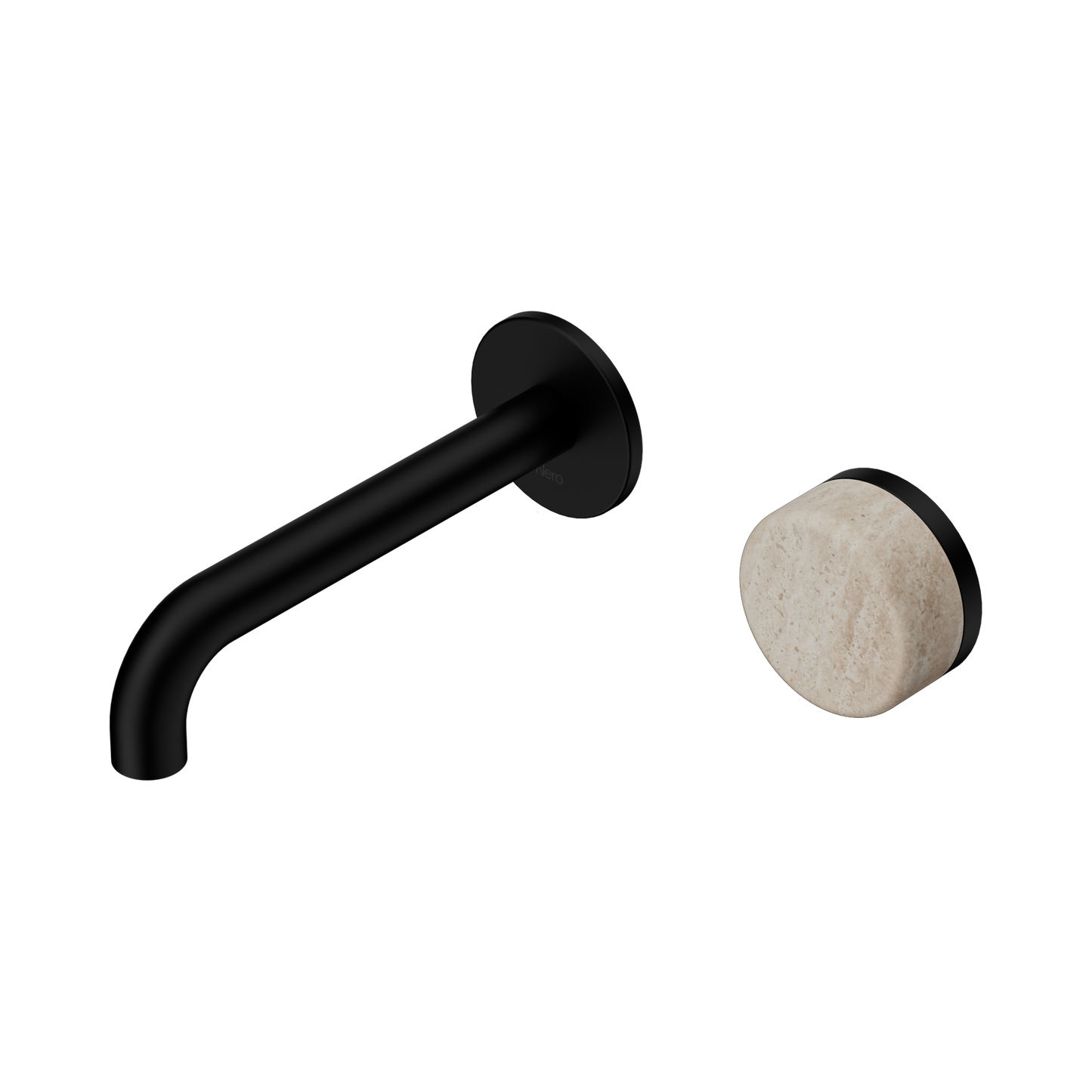 Nero Serenity 24E063MB Progressive Wall Basin Mixer 160mm Spout With Rome Travertine Handle  5 Star / 5LPM