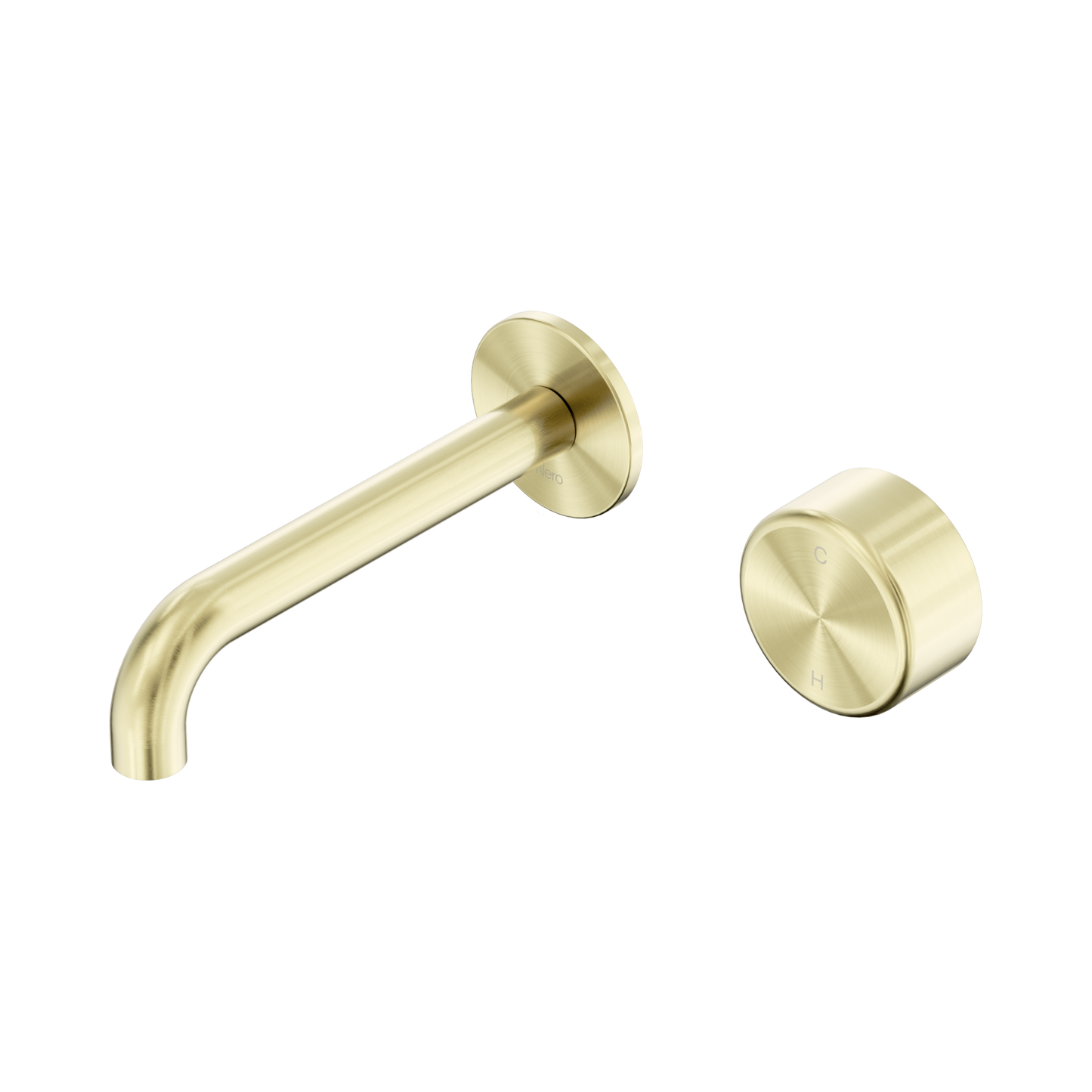 Nero Serenity 24E066BG Progressive Wall Basin Mixer 160mm Spout With Metal Handle Brushed  5 Star / 5LPM