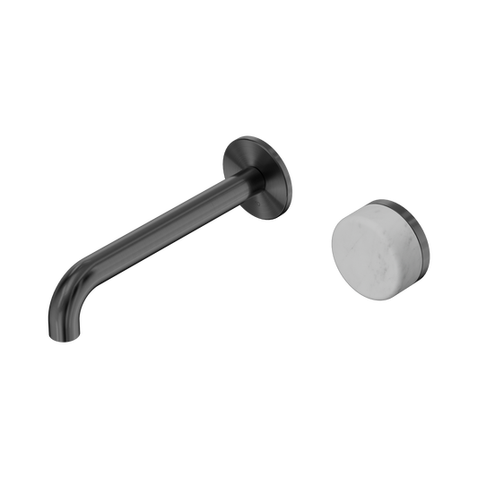 Nero Serenity 24E067GM Progressive Wall Basin Mixer 185mm Spout With Carrara Handle Gun Metal 5 Star / 5LPM